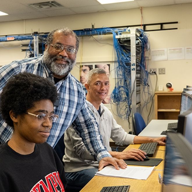 Computer Teacher in classroom/lab.