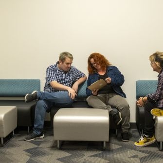 Students in a script writing workshop