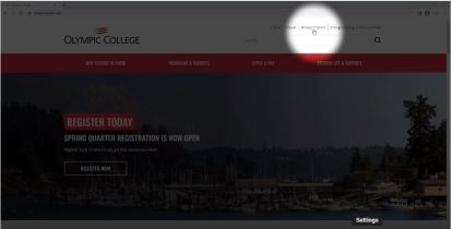 Screenshot of Browse Classes link.