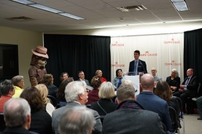 Greg Nance at the podium. 