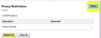 Restrict All selection