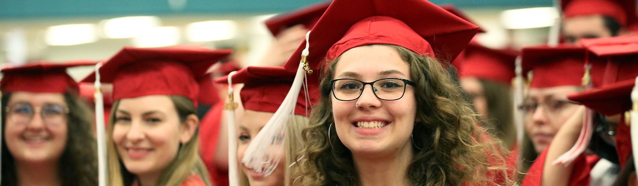 Female student at graduation