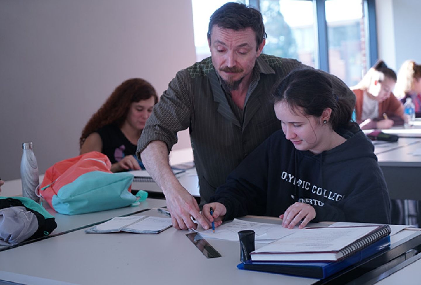 Art Faculty with Student