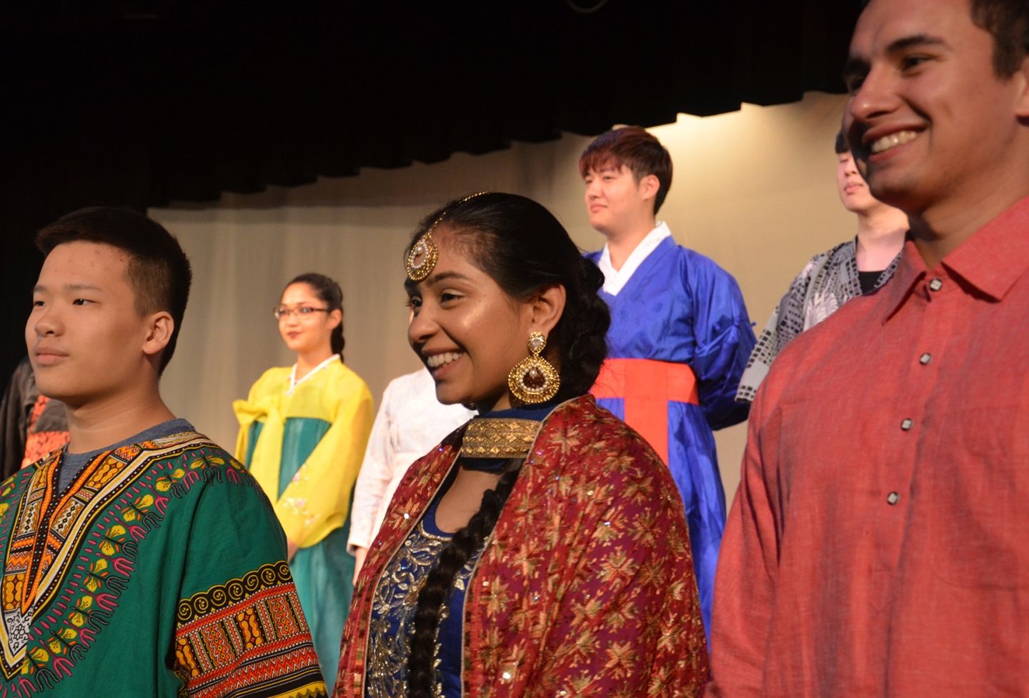 Students in traditional garb.