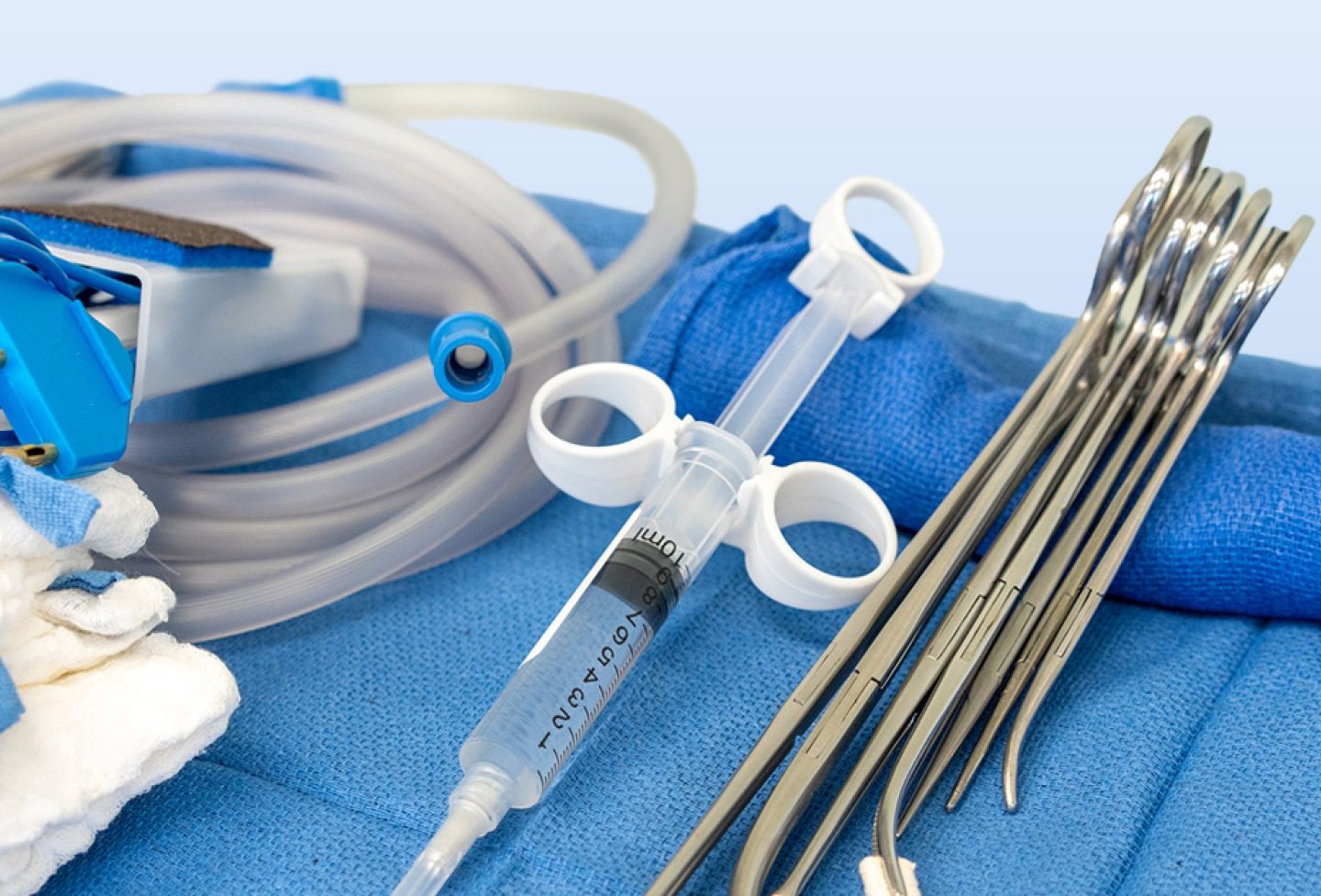 Table with Surgical Tools laid out